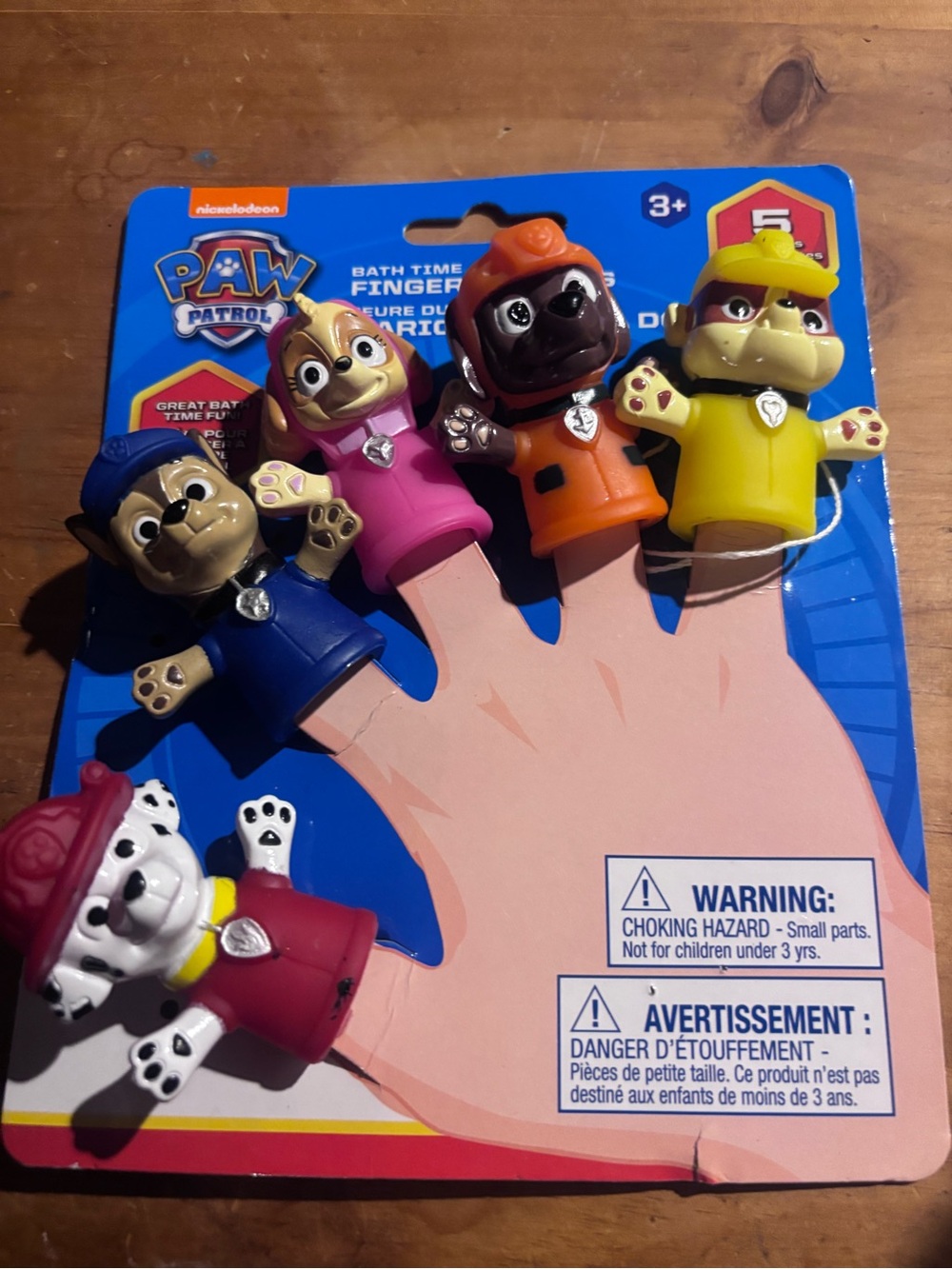 Paw Patrol Finger Puppet Set - Blue, Pink, Orange, Yellow, Red